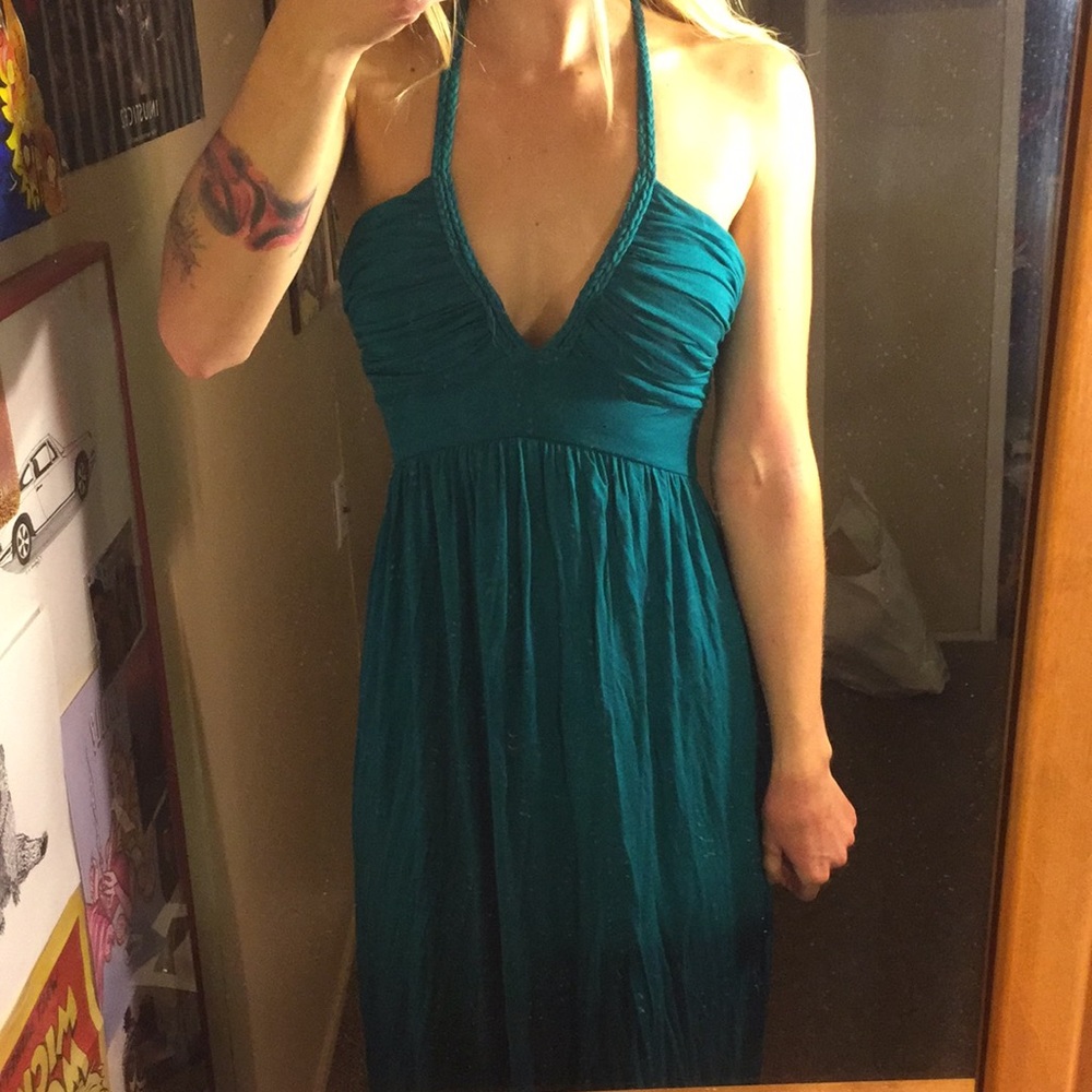 Teal maxi dress
